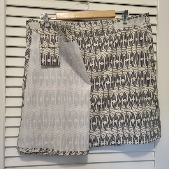 RipSkirt Hawaii Skirt size XL cream tan beige black West End print lengt… - Picture 12 of 12